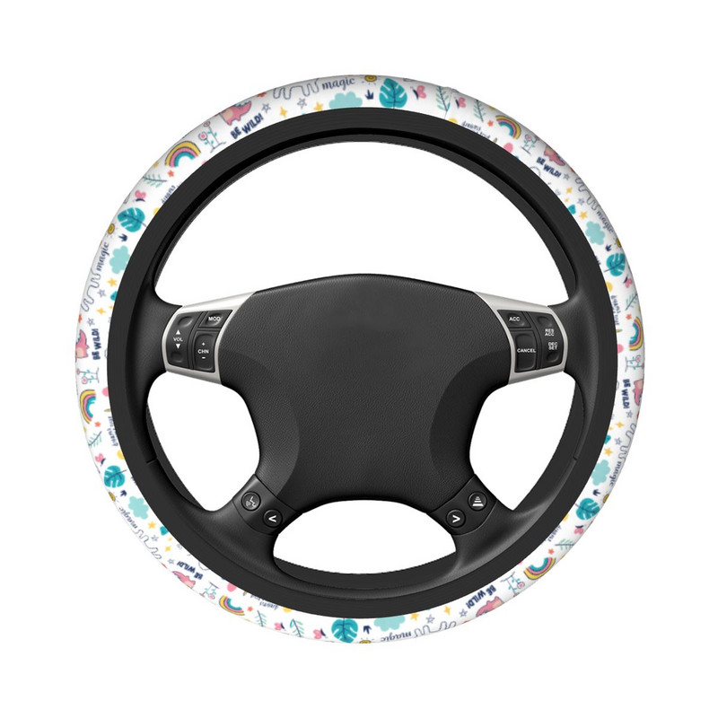 37-38 auto rooli kate Värvilised dinosaurused loomad armsad punutised rooli katte peal Auto stiilis autotarvikud