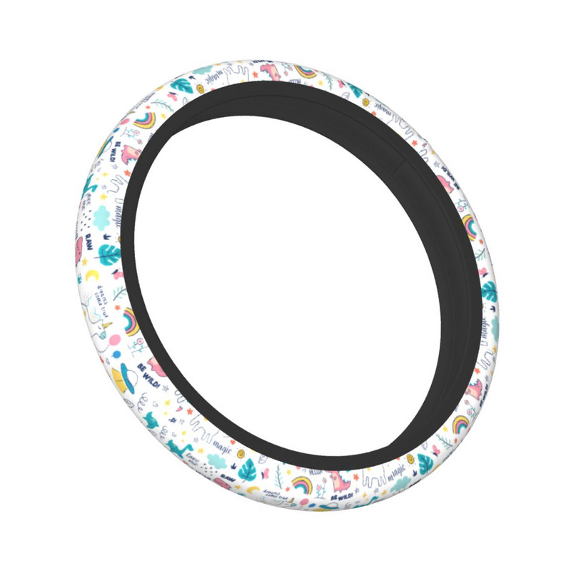 37-38 auto rooli kate Värvilised dinosaurused loomad armsad punutised rooli katte peal Auto stiilis autotarvikud