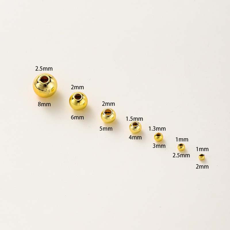 20-100 tk/partii 14K 18K kullatud plaatinaga kaetud ümmargune lahtine vaherõngas vaskhelmed otsahelmed meisterdamise jaoks ehete kaelakee pärlimistarvikud