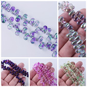 Κρυστάλλινο γυαλί 6x10mm Σχήμα δάκρυ Χαλαρά μενταγιόν μενταγιόν Χάντρες για την κατασκευή κοσμημάτων χειροτεχνίας DIY