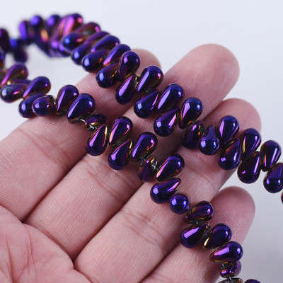 Κρυστάλλινο γυαλί 6x10mm Σχήμα δάκρυ Χαλαρά μενταγιόν μενταγιόν Χάντρες για την κατασκευή κοσμημάτων χειροτεχνίας DIY