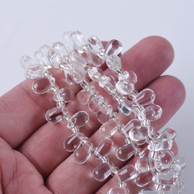 Κρυστάλλινο γυαλί 6x10mm Σχήμα δάκρυ Χαλαρά μενταγιόν μενταγιόν Χάντρες για την κατασκευή κοσμημάτων χειροτεχνίας DIY