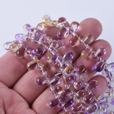 Κρυστάλλινο γυαλί 6x10mm Σχήμα δάκρυ Χαλαρά μενταγιόν μενταγιόν Χάντρες για την κατασκευή κοσμημάτων χειροτεχνίας DIY