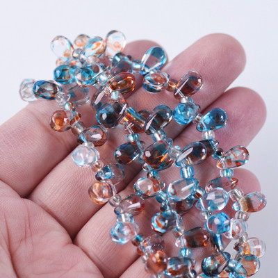 Κρυστάλλινο γυαλί 6x10mm Σχήμα δάκρυ Χαλαρά μενταγιόν μενταγιόν Χάντρες για την κατασκευή κοσμημάτων χειροτεχνίας DIY