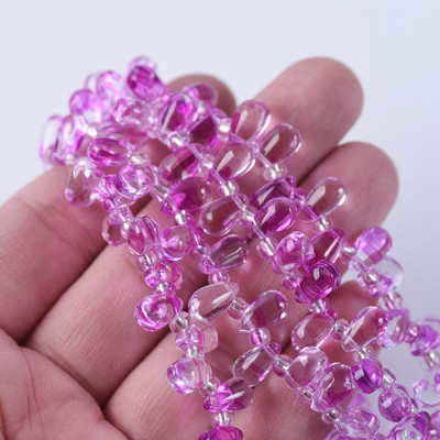 Κρυστάλλινο γυαλί 6x10mm Σχήμα δάκρυ Χαλαρά μενταγιόν μενταγιόν Χάντρες για την κατασκευή κοσμημάτων χειροτεχνίας DIY