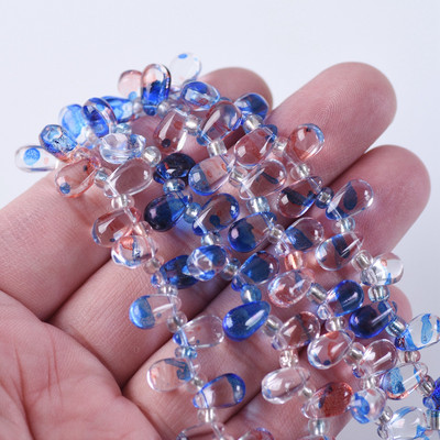 Κρυστάλλινο γυαλί 6x10mm Σχήμα δάκρυ Χαλαρά μενταγιόν μενταγιόν Χάντρες για την κατασκευή κοσμημάτων χειροτεχνίας DIY