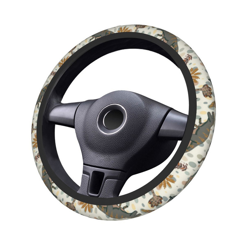 37-38 Automobilio vairo dangtelis Dinozauras Mielas gyvūnų pynė ant vairo dangtelio Automobilio apdaila Spalvingi automobilių priedai