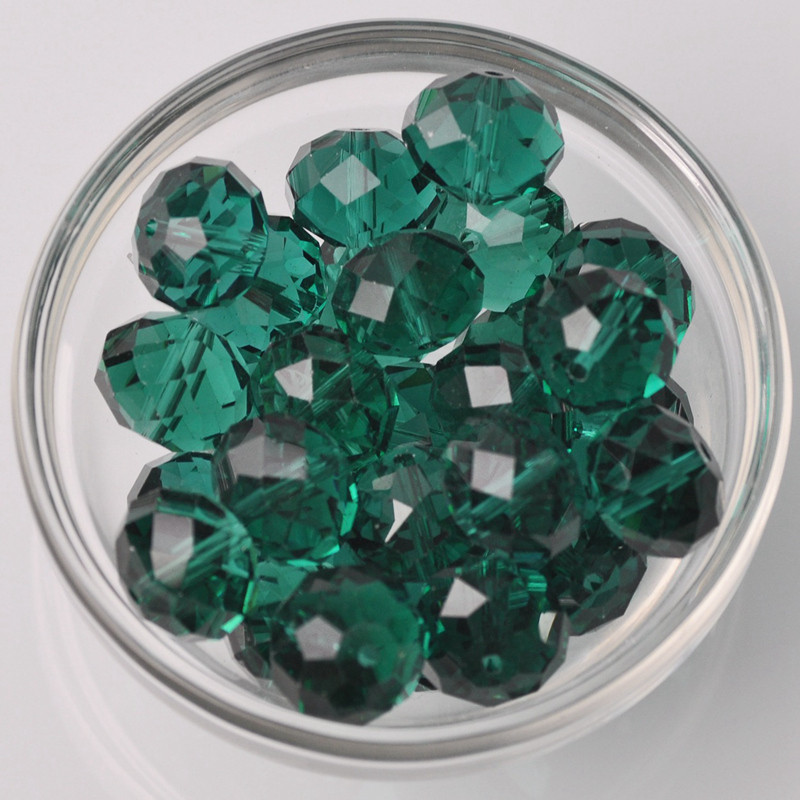 Rondelle lihvitud Tšehhi kristallklaasist paabulinnuroheline värv 3mm 4mm 6mm 8/10/12/16 18mm lahtised vahehelmed ehete valmistamiseks isetegemiseks