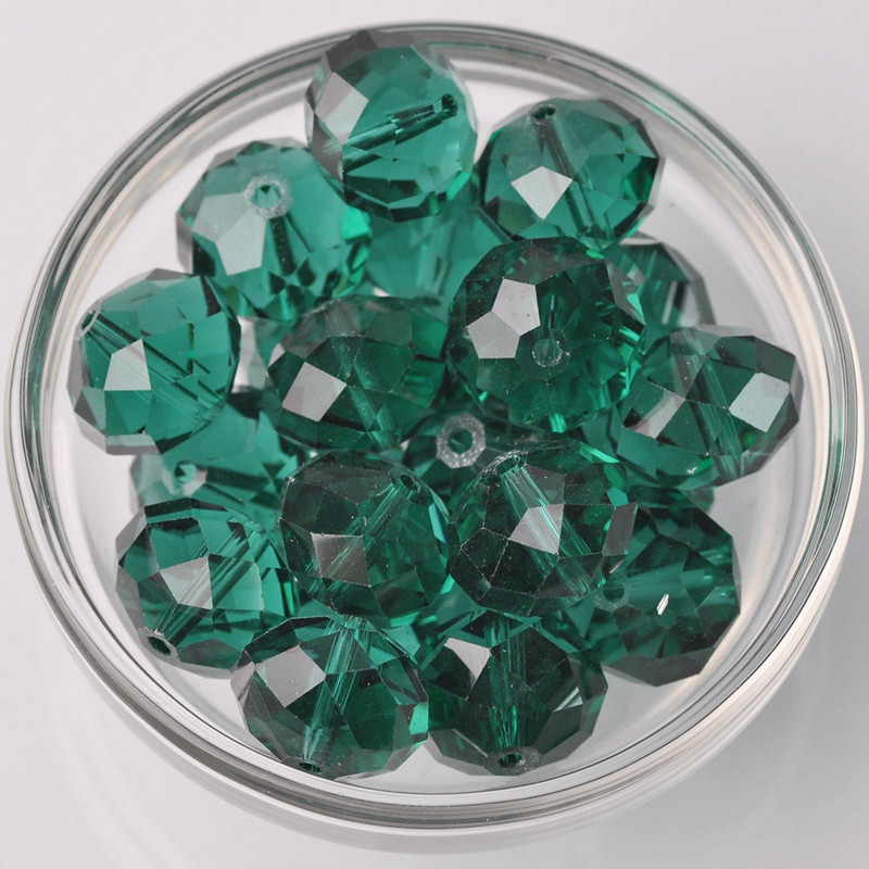 Rondelle lihvitud Tšehhi kristallklaasist paabulinnuroheline värv 3mm 4mm 6mm 8/10/12/16 18mm lahtised vahehelmed ehete valmistamiseks isetegemiseks