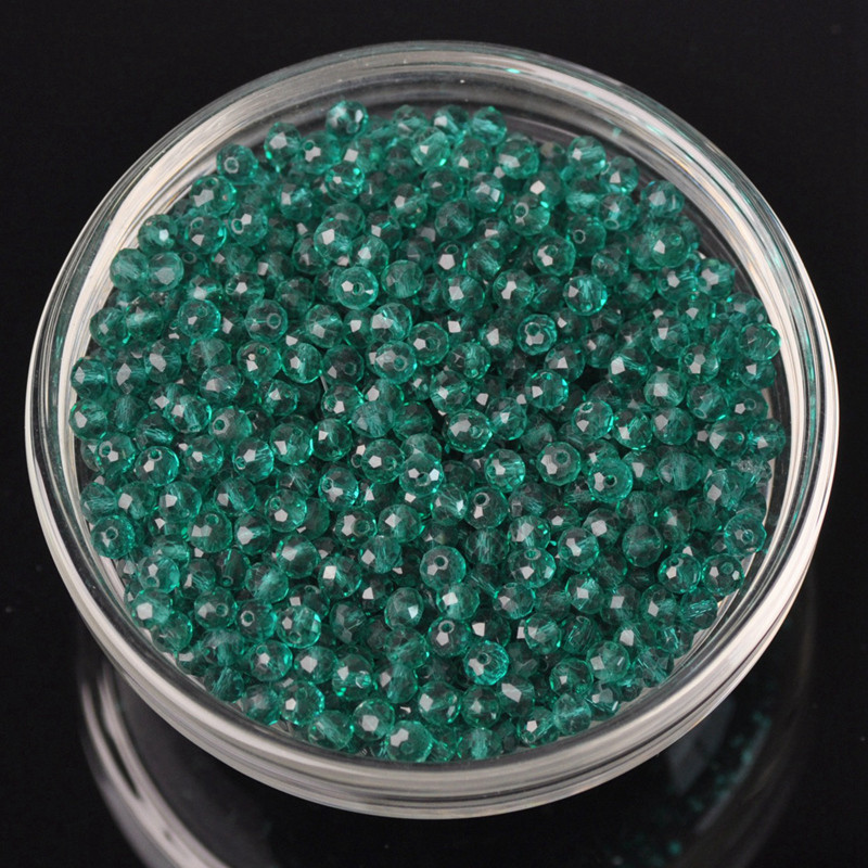 Rondelle lihvitud Tšehhi kristallklaasist paabulinnuroheline värv 3mm 4mm 6mm 8/10/12/16 18mm lahtised vahehelmed ehete valmistamiseks isetegemiseks