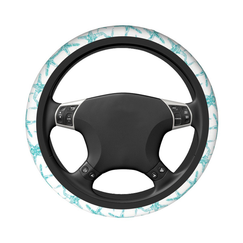 Καλύμματα τιμονιού αυτοκινήτου 38 εκ. Μαλακή πλεξούδα αστερίας θάλασσας ωκεανός στο κάλυμμα τιμονιού Πολύχρωμα αξεσουάρ αυτοκινήτου σε στυλ αυτοκινήτου