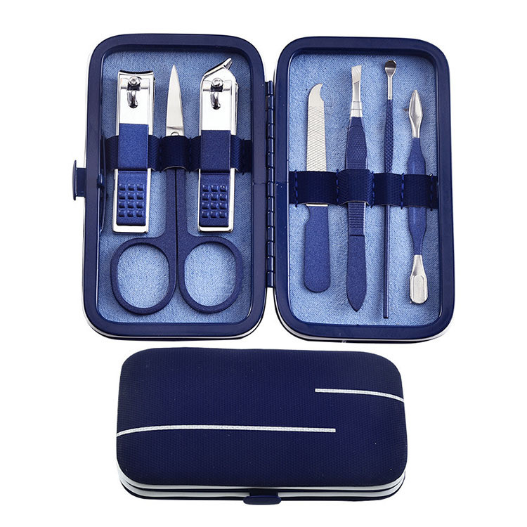 Σετ νυχοκόπτη 7 τεμαχίων Μεγάλο ανοιγόμενο εργαλείο μανικιούρ Unisex μίνι συμπαγές δώρο Τσιμπιδάκι με κλιπ φρυδιών Σετ εργαλείων κοπής νυχιών