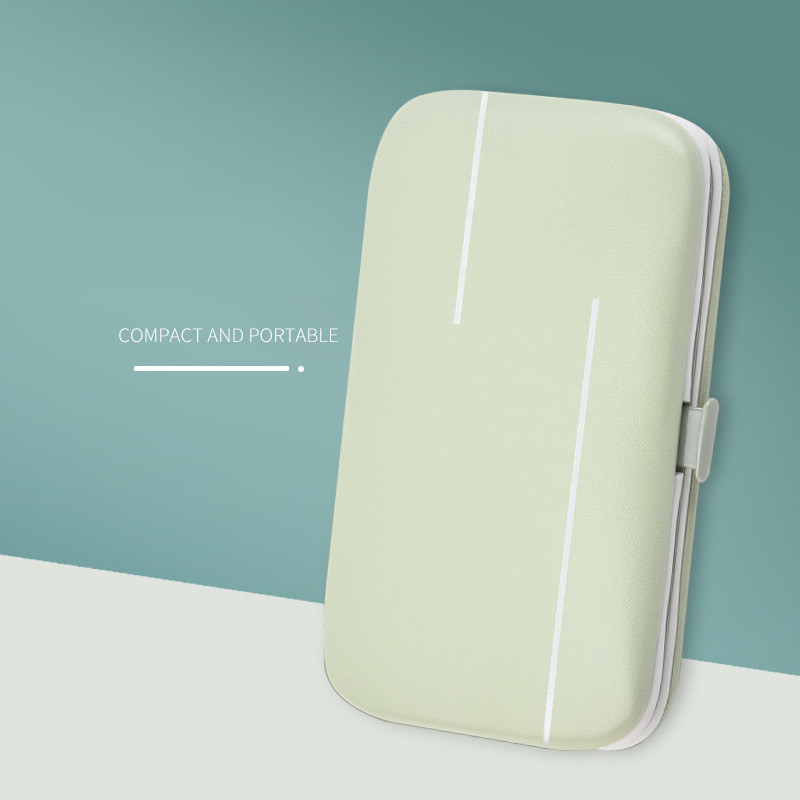 Σετ νυχοκόπτη 7 τεμαχίων Μεγάλο ανοιγόμενο εργαλείο μανικιούρ Unisex μίνι συμπαγές δώρο Τσιμπιδάκι με κλιπ φρυδιών Σετ εργαλείων κοπής νυχιών