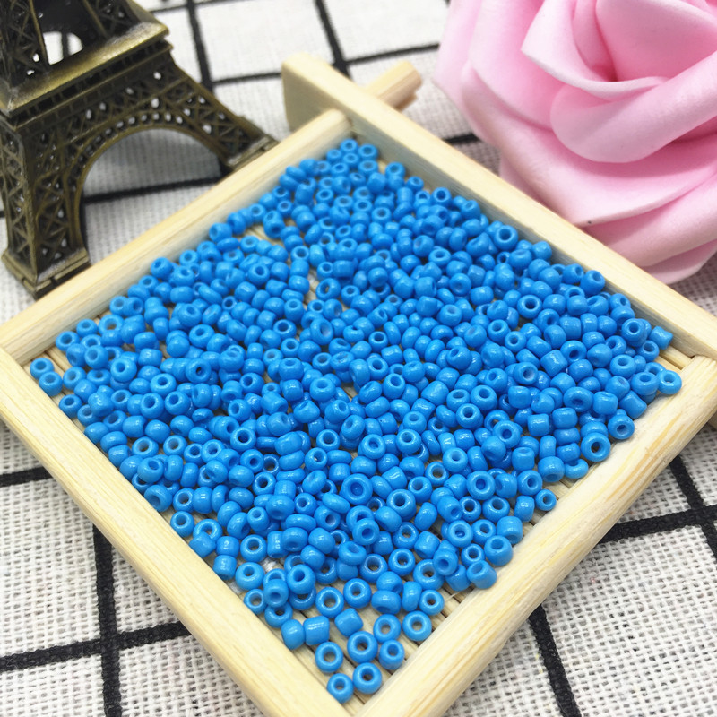 Naujas „pasidaryk pats“ 2 mm/3 mm/4 mm 1000/500/200 vnt čekiško stiklo sėklų tarpiklis karoliukai papuošalai, tinkantys dangaus mėlynai