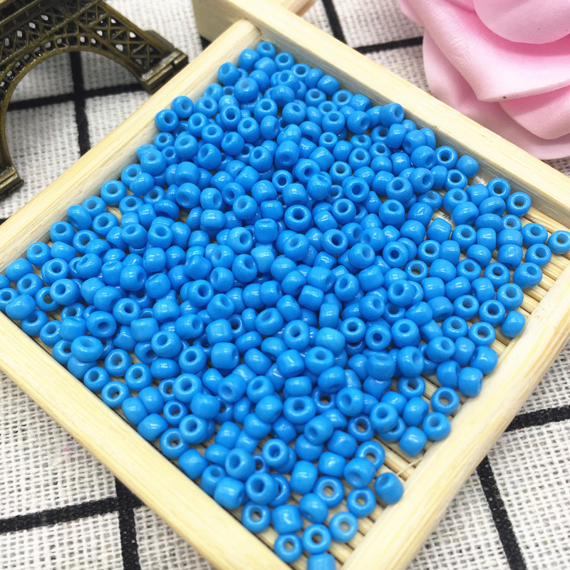 Naujas „pasidaryk pats“ 2 mm/3 mm/4 mm 1000/500/200 vnt čekiško stiklo sėklų tarpiklis karoliukai papuošalai, tinkantys dangaus mėlynai