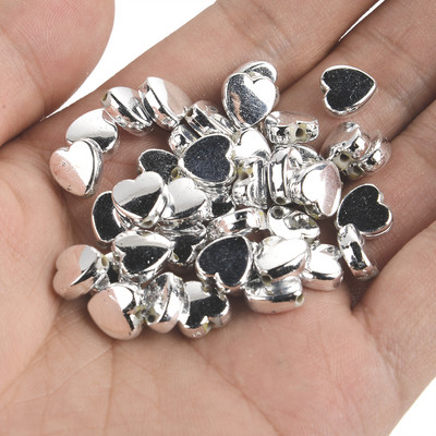 50 vnt 11 mm akrilo karoliukai žvaigždės širdies formos spalvingi AB simfoniniai karoliukai papuošalams gaminti „pasidaryk pats“ apyrankės, reikmenys, reikmenys