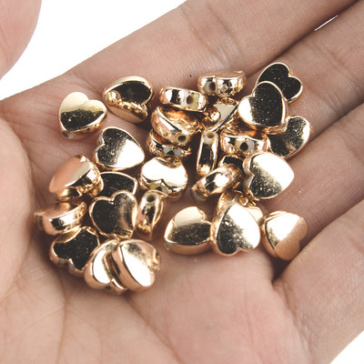 50 vnt 11 mm akrilo karoliukai žvaigždės širdies formos spalvingi AB simfoniniai karoliukai papuošalams gaminti „pasidaryk pats“ apyrankės, reikmenys, reikmenys