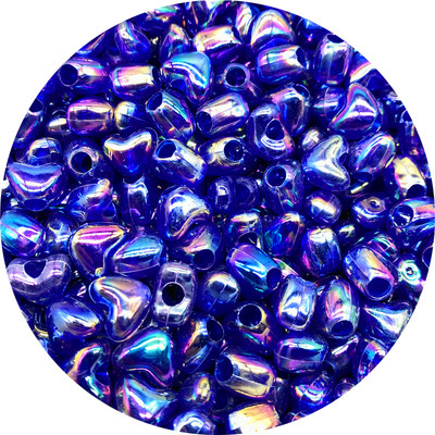 50 τμχ Ακρυλικές χάντρες μεγάλης τρύπας 10 χιλιοστών Πολύχρωμες χάντρες σε διάστιχο σχήμα καρδιάς για κοσμήματα που κατασκευάζουν DIY Charms Βραχιόλι κολιέ αξεσουάρ