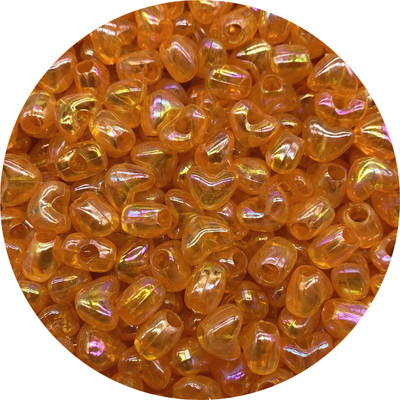 50 τμχ Ακρυλικές χάντρες μεγάλης τρύπας 10 χιλιοστών Πολύχρωμες χάντρες σε διάστιχο σχήμα καρδιάς για κοσμήματα που κατασκευάζουν DIY Charms Βραχιόλι κολιέ αξεσουάρ