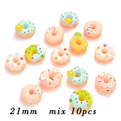 iYOE rózsaszín átlátszó őszibarack gyöngyök gyanta gyümölcs gyöngyök ékszerekhez karkötő nyaklánc medál barkács kézműves dísz