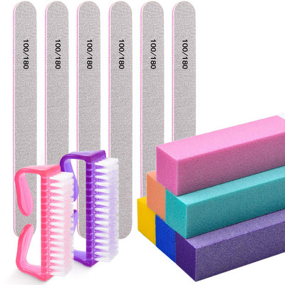 Nail Art Files and Buffer for Manicure Ακρυλικά Nails File Buffers Block Professional Όλα για Σετ εργαλειομηχανών Σετ κιτ πεντικιούρ