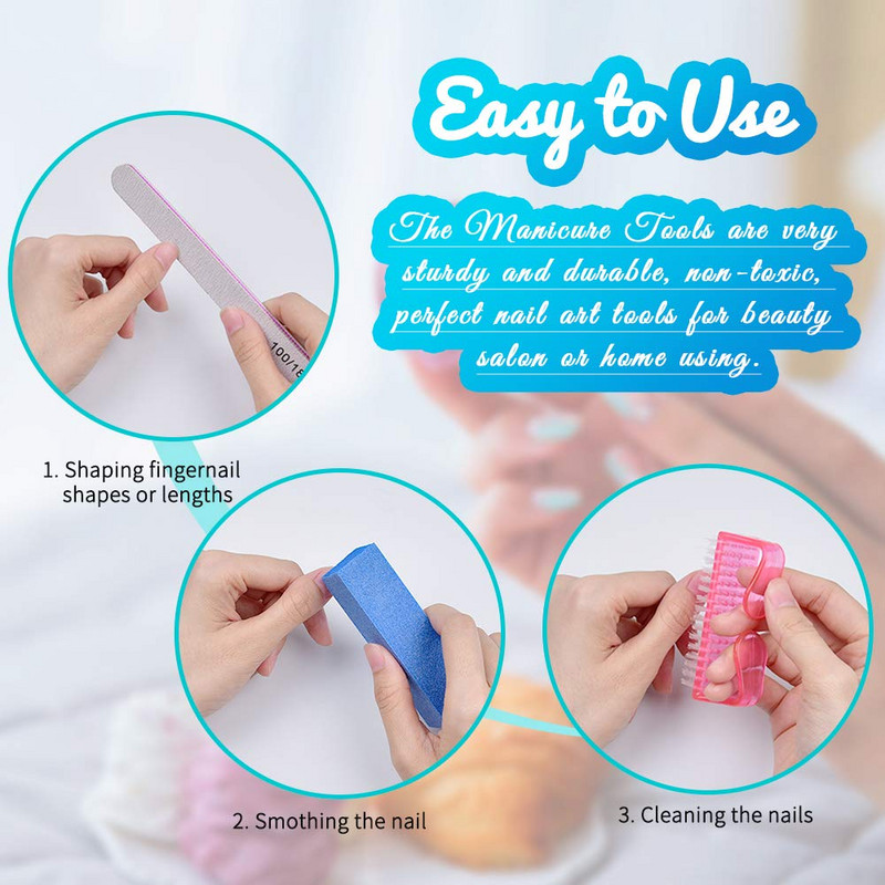 Pilníky na nechtové umenie a leštičky na manikúru, akrylové nechty, pilníky, leštičky, bloky, profesionálne všetko pre obrábacie stroje, sady, súpravy na pedikúru