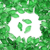 5x10mm läbipaistvad klaashelmed rohelise lehe kujuga kristallhelmed lahtised vahehelmed meisterdamiseks ehete valmistamiseks võlu käsitsi valmistatud tarvikud