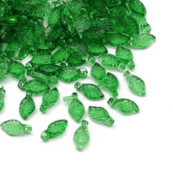 5x10 мм прозрачни стъклени мъниста Кристални мъниста във формата на зелено листо Свободни дистанционни мъниста за Направи си сам Чар за изработка на бижута Ръчно изработени консумативи
