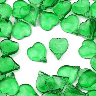 5x10mm läbipaistvad klaashelmed rohelise lehe kujuga kristallhelmed lahtised vahehelmed meisterdamiseks ehete valmistamiseks võlu käsitsi valmistatud tarvikud