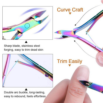 Επαγγελματικό ψαλίδι νυχιών για μανικιούρ Επωνύχια Pusher Nippers Cutter Gel Polish Tweezers Finger Dead Skin Remover Art Set