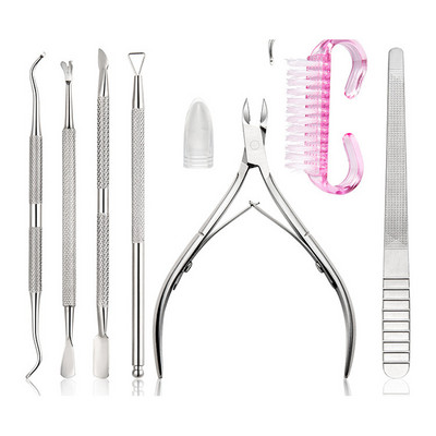 Επαγγελματικό ψαλίδι νυχιών για μανικιούρ Επωνύχια Pusher Nippers Cutter Gel Polish Tweezers Finger Dead Skin Remover Art Set