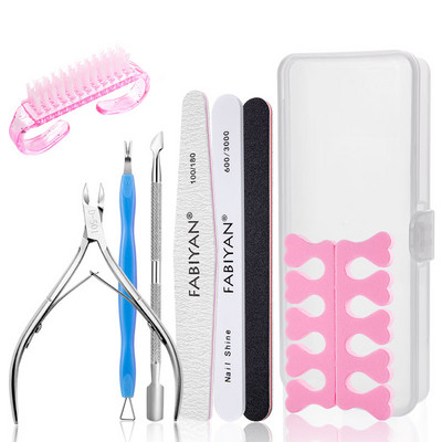 Επαγγελματικό ψαλίδι νυχιών για μανικιούρ Επωνύχια Pusher Nippers Cutter Gel Polish Tweezers Finger Dead Skin Remover Art Set
