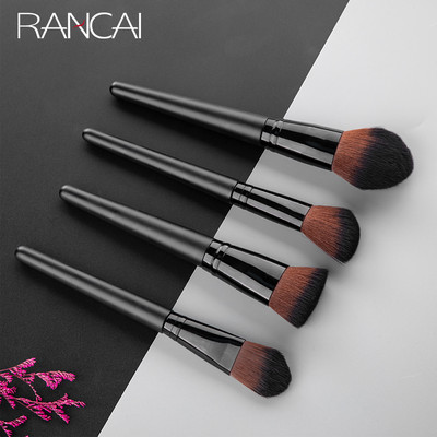 RANCAI 4gab Aplauzuma otu komplekts Foundation Powder Blush Eyeshadow Sponge Brush Mīkstie mati Kosmētikas instrumenti Otas Skaistuma komplekta rīks