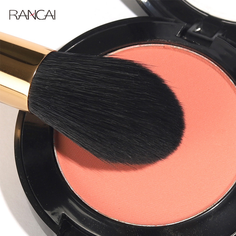 RANCAI 3 PCS meigipintslite komplekt Kuldne kontuuripuuder põsepuna lauvärv Esiletõstja pintsel Kosmeetika segav detail Make Up Beauty