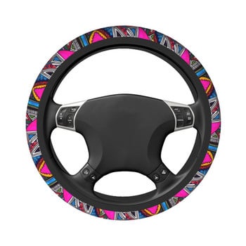 Boho Car Steering Heel Cover 37-38 Soft Bohemia Steering Wheel Protector Fashion Αξεσουάρ τιμονιού σε στυλ αυτοκινήτου