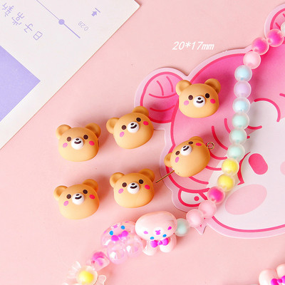 5 ks/sada farebných korálok s medveďom a králikom AB farebných hviezdicových živicových korálok DIY náramky náhrdelníky šperky doplnky