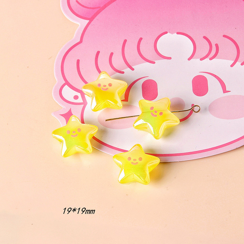 5 ks/sada farebných korálok s medveďom a králikom AB farebných hviezdicových živicových korálok DIY náramky náhrdelníky šperky doplnky