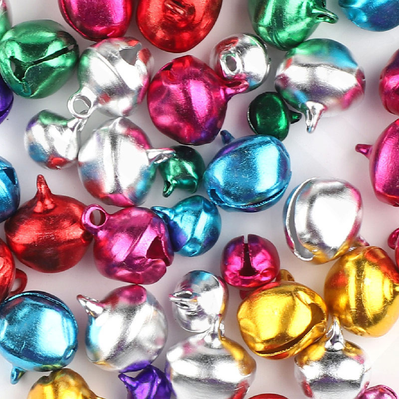 30-200 τμχ Jingle Bells αλουμινένιες χάντρες Μικρές για διακόσμηση πάρτι/Διακόσμηση χριστουγεννιάτικου δέντρου/Αξεσουάρ χειροτεχνίας DIY
