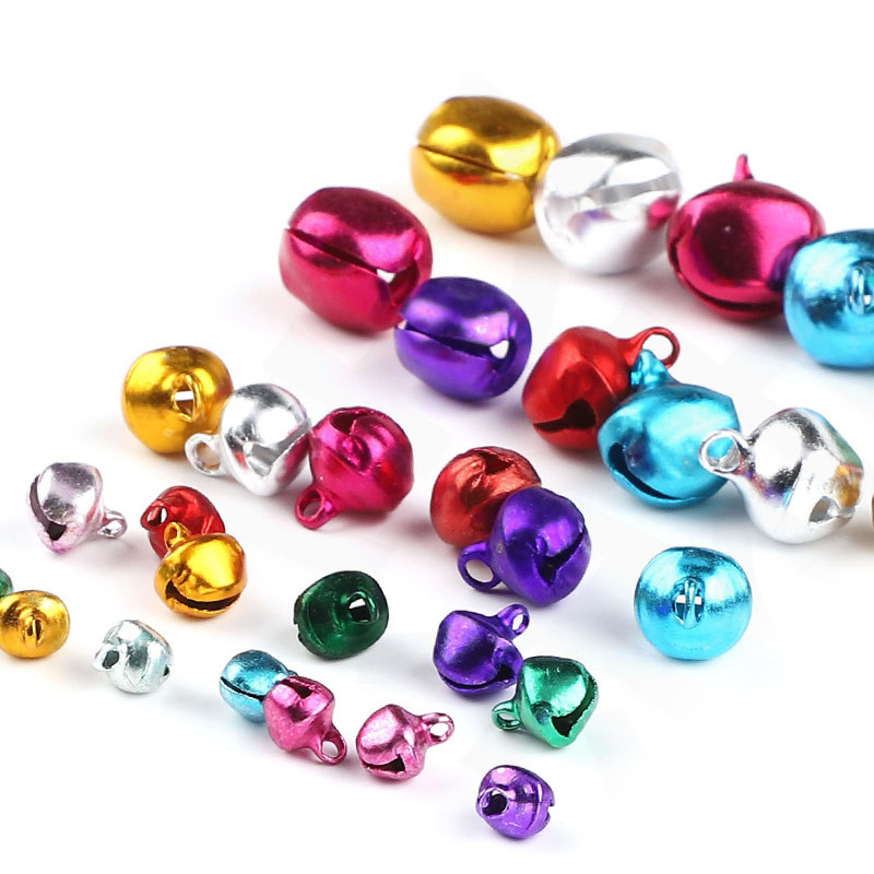 30-200 τμχ Jingle Bells αλουμινένιες χάντρες Μικρές για διακόσμηση πάρτι/Διακόσμηση χριστουγεννιάτικου δέντρου/Αξεσουάρ χειροτεχνίας DIY