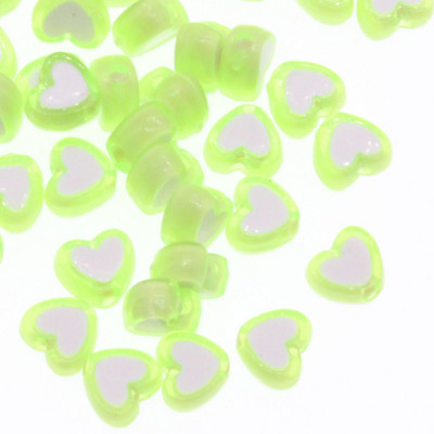 CHONGAI 100 kom akrilnih perli u obliku srca za izradu nakita Fit ženske narukvice i narukvice DIY nakit Perlas