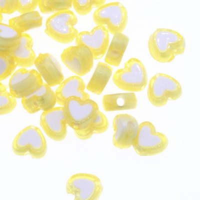 CHONGAI 100 kom akrilnih perli u obliku srca za izradu nakita Fit ženske narukvice i narukvice DIY nakit Perlas