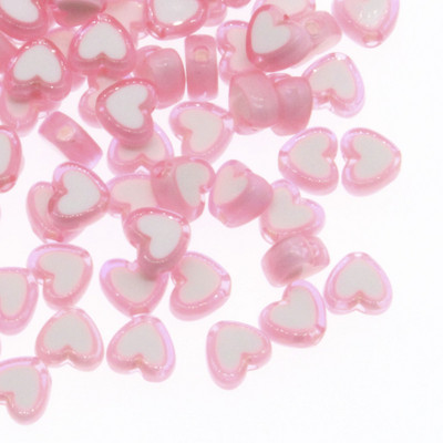 CHONGAI 100 kom akrilnih perli u obliku srca za izradu nakita Fit ženske narukvice i narukvice DIY nakit Perlas