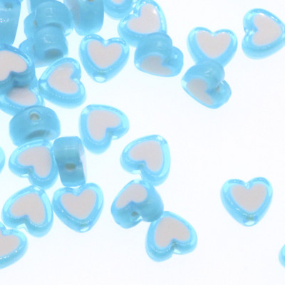 CHONGAI 100 kom akrilnih perli u obliku srca za izradu nakita Fit ženske narukvice i narukvice DIY nakit Perlas