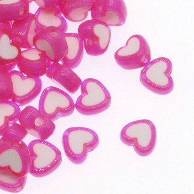 CHONGAI 100 kom akrilnih perli u obliku srca za izradu nakita Fit ženske narukvice i narukvice DIY nakit Perlas