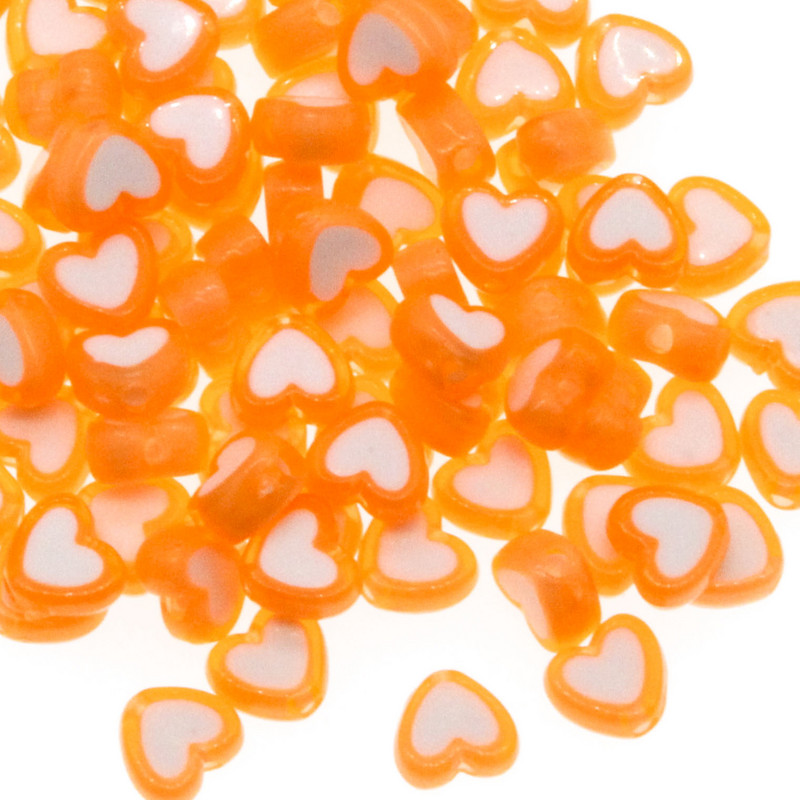 CHONGAI 100 kom akrilnih perli u obliku srca za izradu nakita Fit ženske narukvice i narukvice DIY nakit Perlas