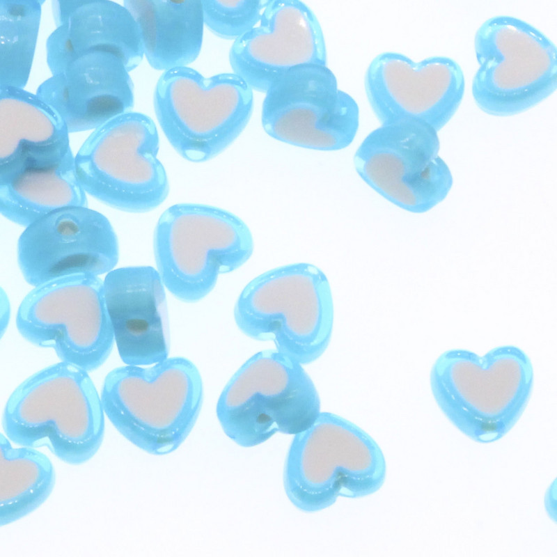 CHONGAI 100 kom akrilnih perli u obliku srca za izradu nakita Fit ženske narukvice i narukvice DIY nakit Perlas