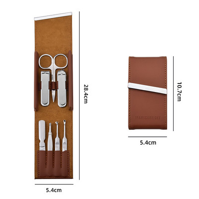 Maniküüri komplekt isiklikuks hoolduseks küünelõikuri komplekt 7-ühes Professionaalne pediküüri komplekt meeste hoolduskomplekt Eakate patsientide küünehoolduseks