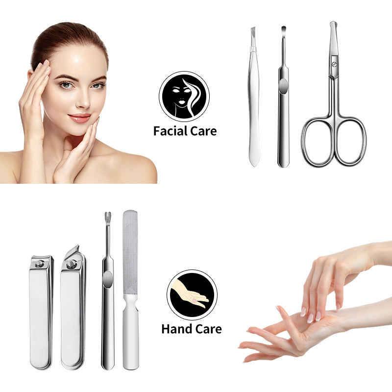 Maniküüri komplekt isiklikuks hoolduseks küünelõikuri komplekt 7-ühes Professionaalne pediküüri komplekt meeste hoolduskomplekt Eakate patsientide küünehoolduseks