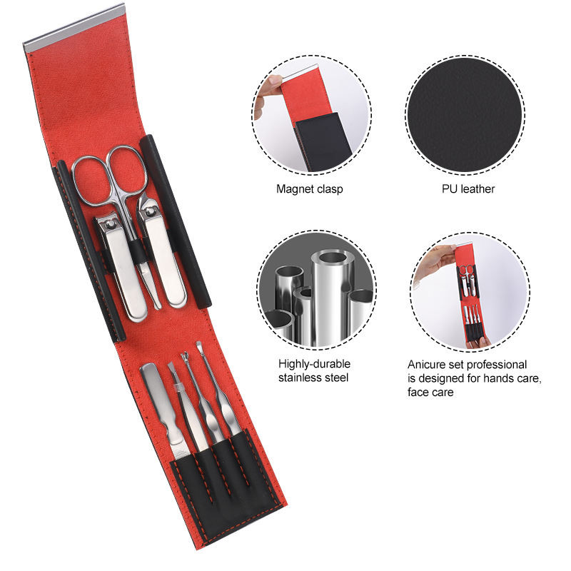 Maniküüri komplekt isiklikuks hoolduseks küünelõikuri komplekt 7-ühes Professionaalne pediküüri komplekt meeste hoolduskomplekt Eakate patsientide küünehoolduseks