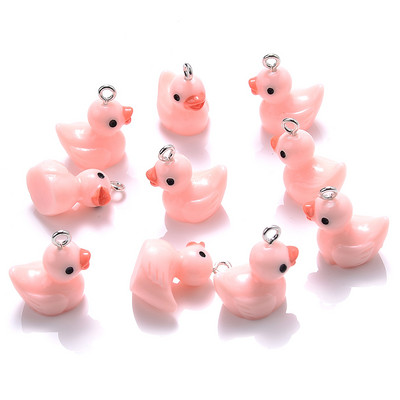 iYOE 10 τμχ Mix Cute Animal Duck Charms Resin Charms For Making Βραχιόλι Σκουλαρίκια Κολιέ Κρεμαστό κόσμημα προμήθειες